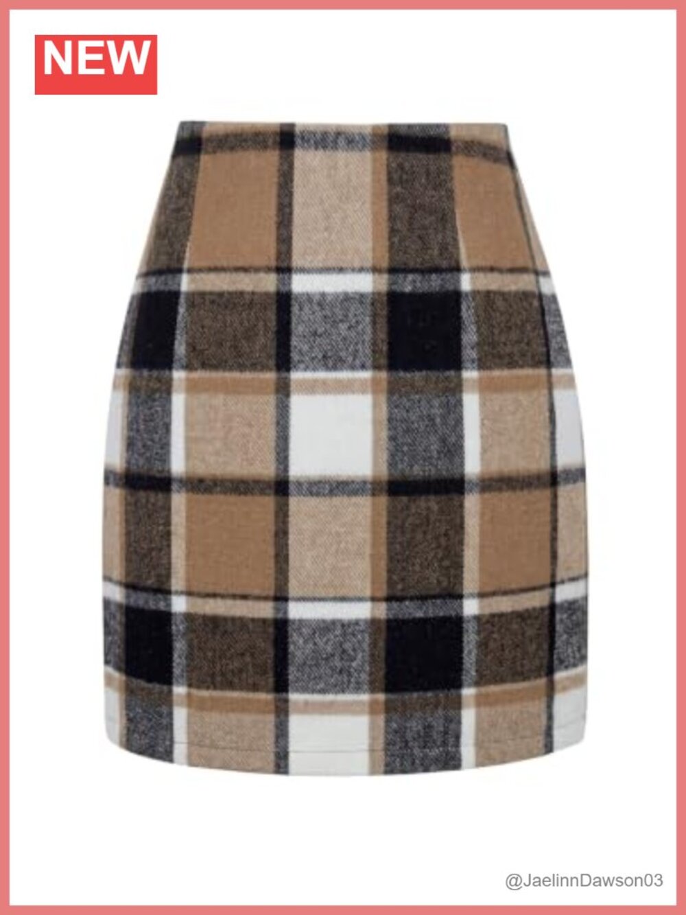Women's Tartan Plaid Mini Skirt High Waist Bodycon Pencil Fit
